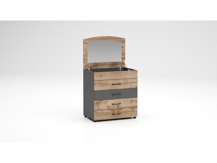 Скрин - тоалетка Аполо 1 (дъб вотан/антрацит)